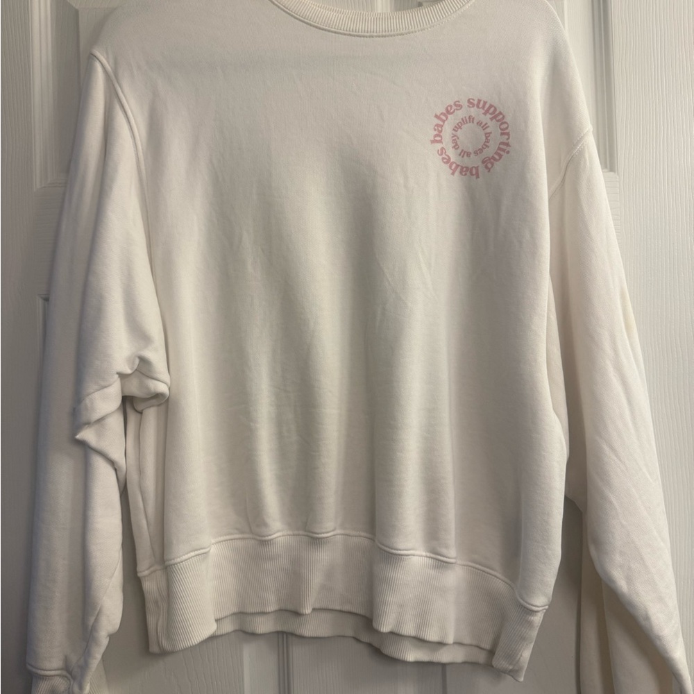 Brunette the Label White Crewneck Sweatshirt